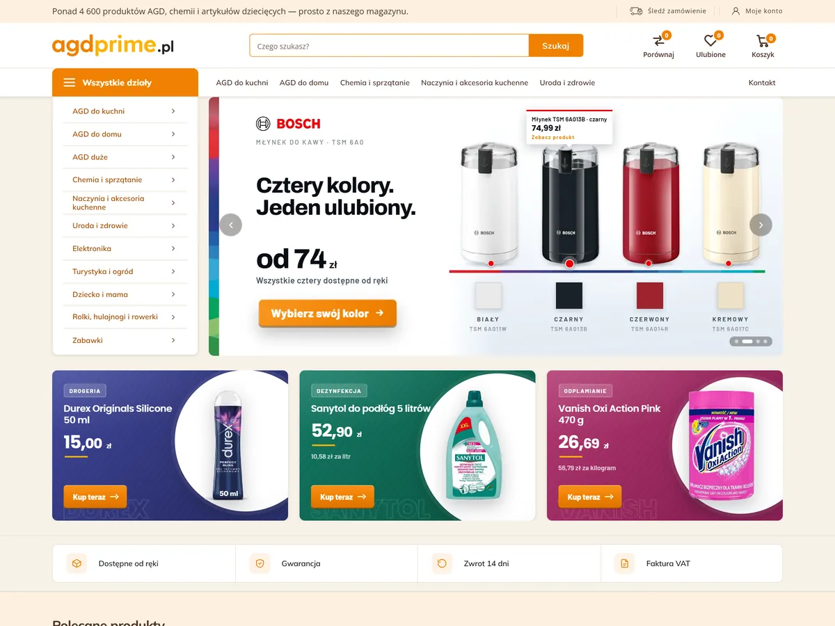 AGD Prime — Sklep internetowy z interaktywnymi banerami