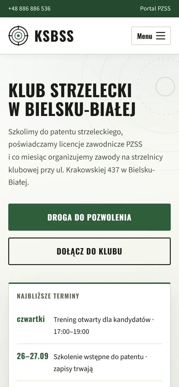 KSBSS — widok na telefonie